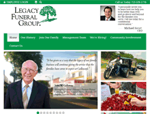 Tablet Screenshot of legacyfuneralgroup.com